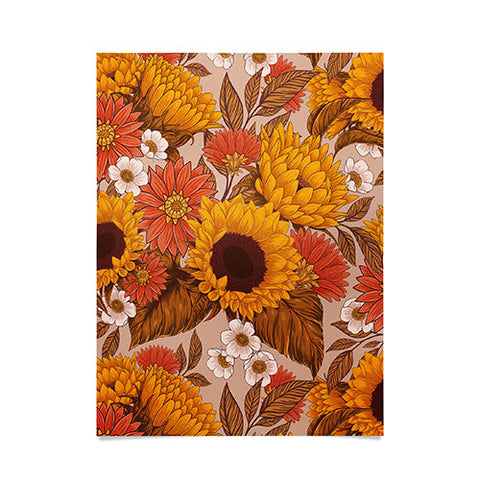 Avenie Sunflower Meadow Neutral Poster