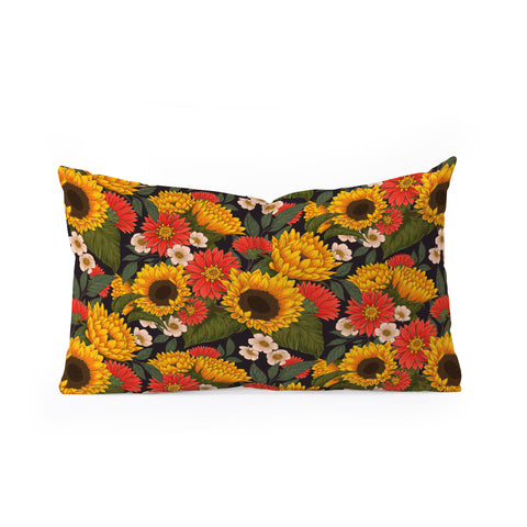 Avenie Sunflower Meadow Oblong Throw Pillow