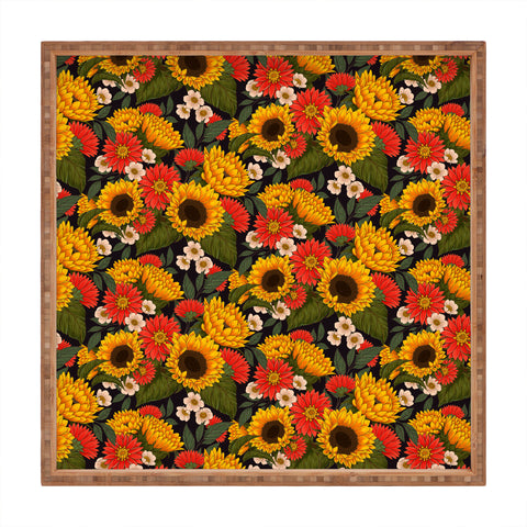 Avenie Sunflower Meadow Square Tray