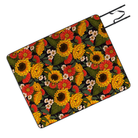 Avenie Sunflower Meadow Picnic Blanket