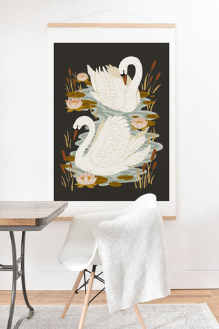 Avenie Swan Dance Art Print And Hanger