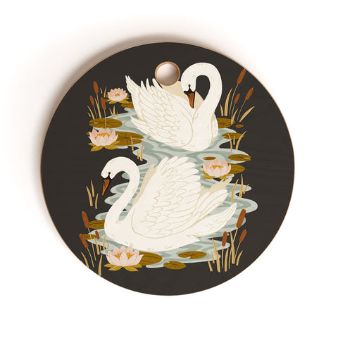 Avenie Swan Dance Cutting Board Round