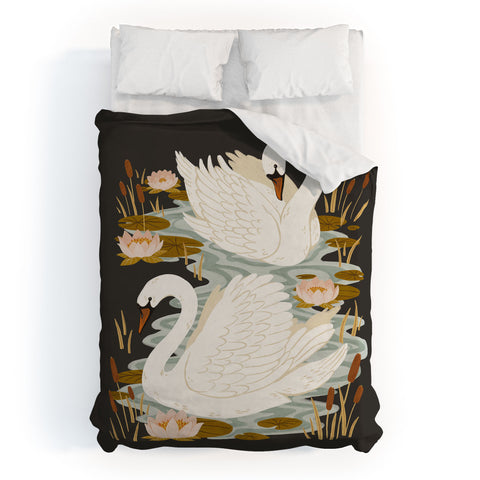 Avenie Swan Dance Duvet Cover
