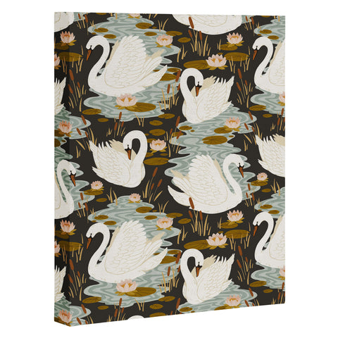 Avenie Swan Dance Pattern Art Canvas