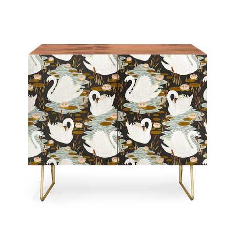 Avenie Swan Dance Pattern Credenza