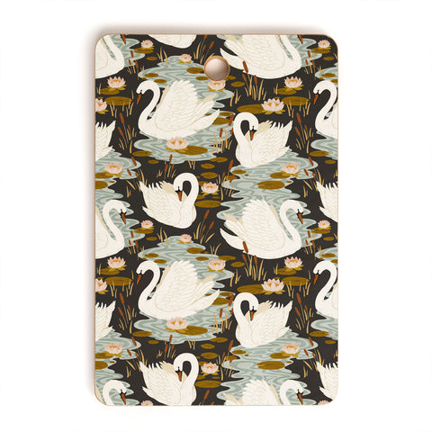 Avenie Swan Dance Pattern Cutting Board Rectangle