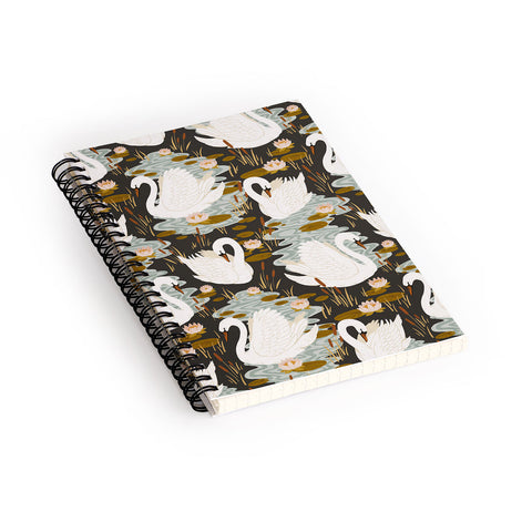 Avenie Swan Dance Pattern Spiral Notebook