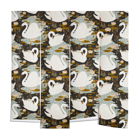 Avenie Swan Dance Pattern Wall Mural