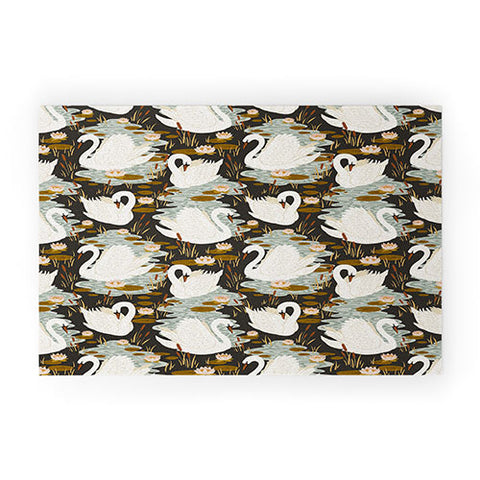Avenie Swan Dance Pattern Welcome Mat