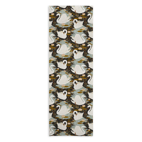 Avenie Swan Dance Pattern Yoga Towel