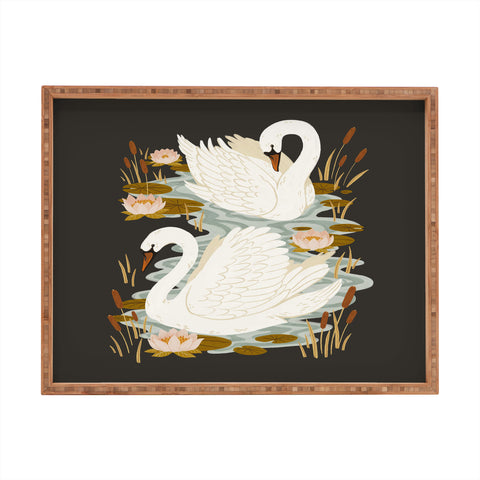Avenie Swan Dance Rectangular Tray