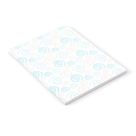 Avenie Swirl Pattern Blue and Gray Notebook