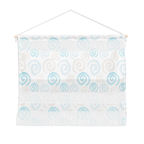 Avenie Swirl Pattern Blue and Gray Wall Hanging Landscape