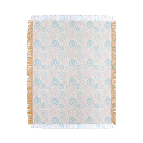 Avenie Swirl Pattern Blue and Gray Throw Blanket