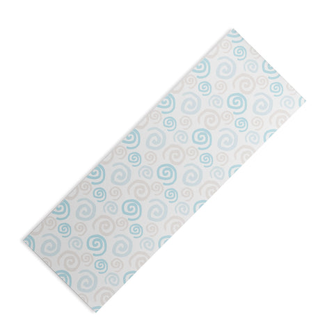 Avenie Swirl Pattern Blue and Gray Yoga Mat
