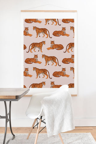 Avenie Tigers in Neutral Art Print And Hanger