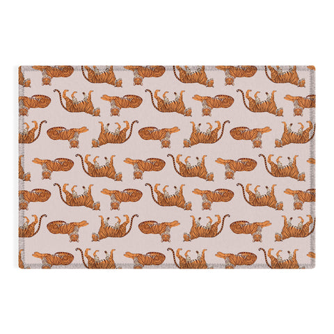 Avenie Tigers in Neutral Outdoor Rug