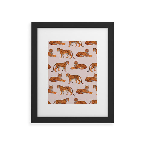 Avenie Tigers in Neutral Framed Art Print