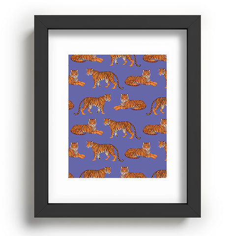 Avenie Tigers in Periwinkle Recessed Framing Rectangle