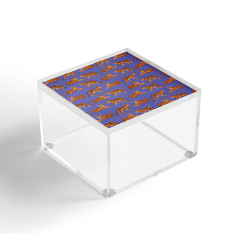 Avenie Tigers in Periwinkle Acrylic Box