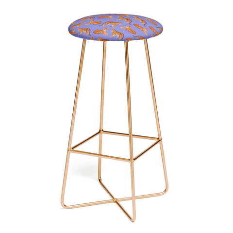 Avenie Tigers in Periwinkle Bar Stool
