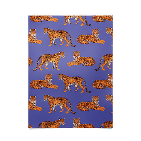 Avenie Tigers in Periwinkle Poster