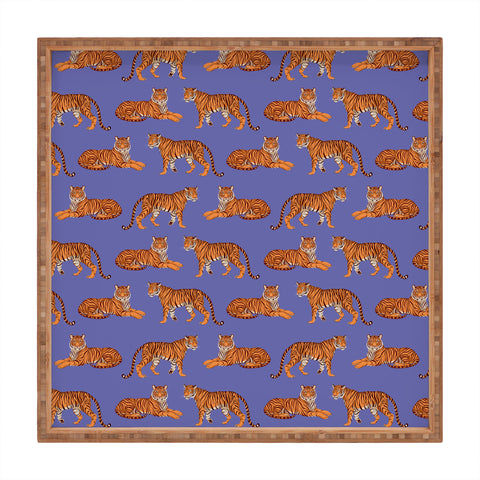 Avenie Tigers in Periwinkle Square Tray