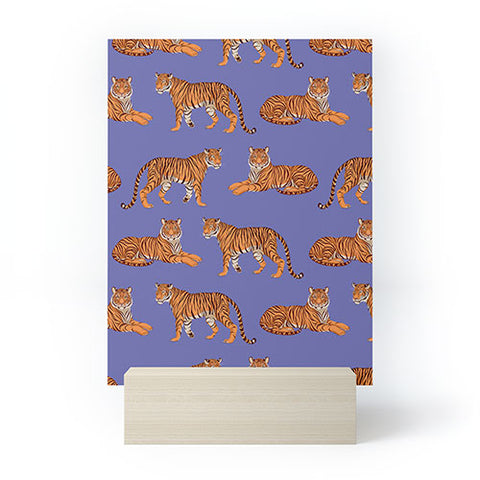 Avenie Tigers in Periwinkle Mini Art Print