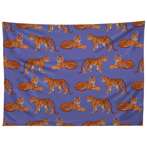 Avenie Tigers in Periwinkle Tapestry