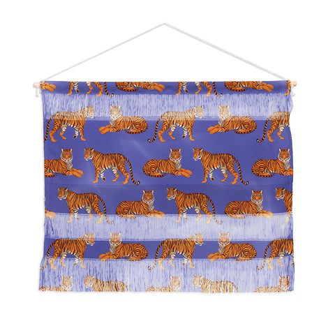 Avenie Tigers in Periwinkle Wall Hanging Landscape