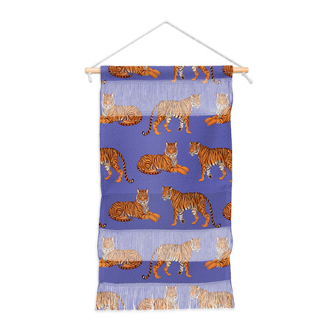 Avenie Tigers in Periwinkle Wall Hanging Portrait