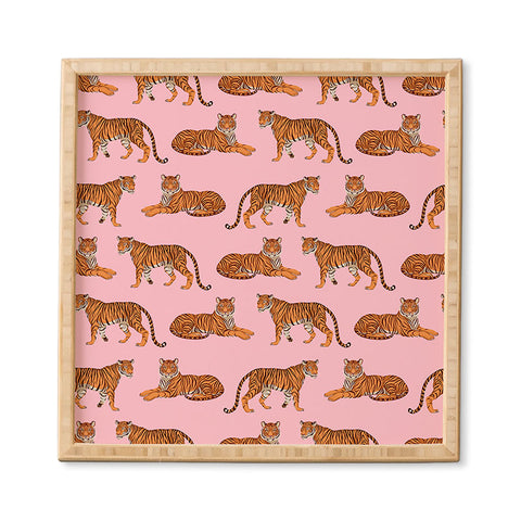 Avenie Tigers in Pink Framed Wall Art