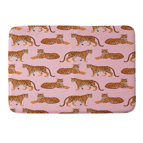 Avenie Tigers in Pink Memory Foam Bath Mat