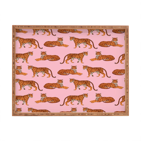Avenie Tigers in Pink Rectangular Tray