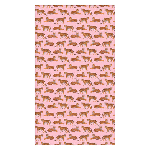 Avenie Tigers in Pink Tablecloth