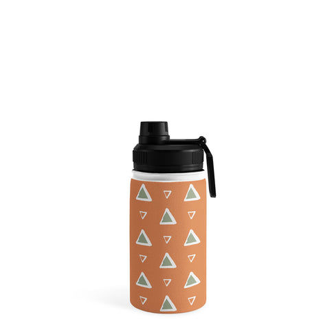 Avenie Triangle Pattern Orange Water Bottle