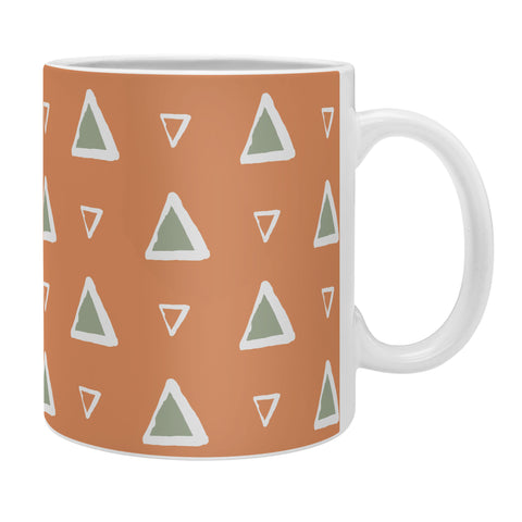 Avenie Triangle Pattern Orange Coffee Mug