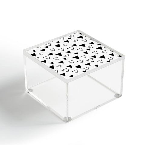 Avenie Triangles Black and White Acrylic Box