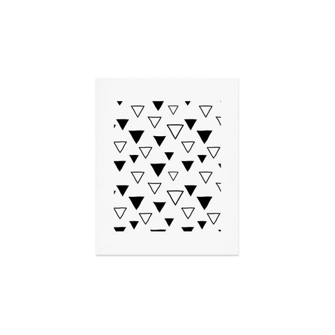 Avenie Triangles Black and White Art Print