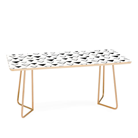 Avenie Triangles Black and White Coffee Table