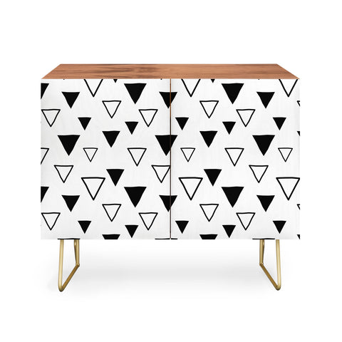 Avenie Triangles Black and White Credenza