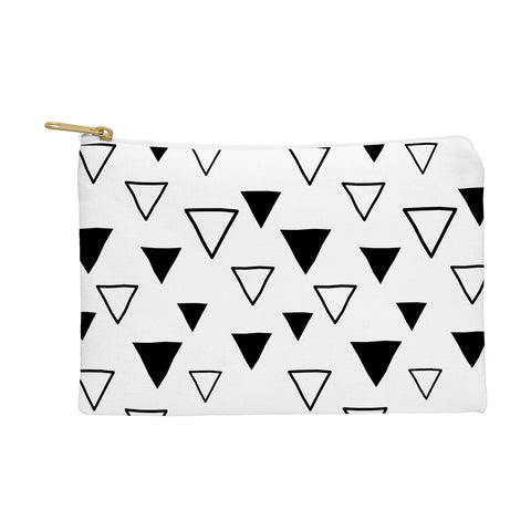 Avenie Triangles Black and White Pouch
