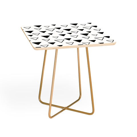 Avenie Triangles Black and White Side Table