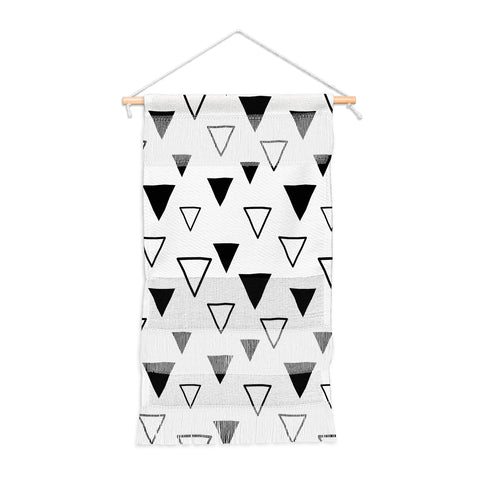 Avenie Triangles Black and White Wall Hanging Portrait