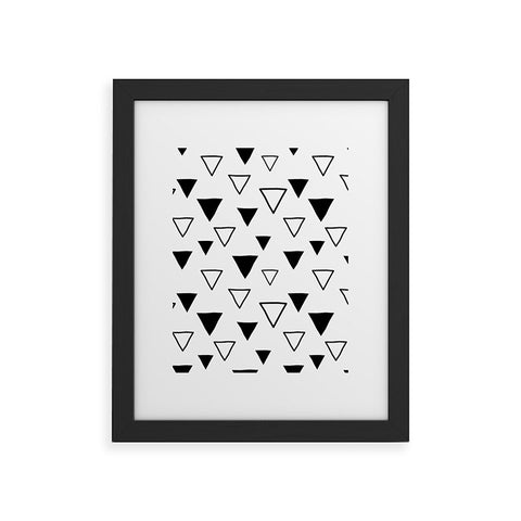 Avenie Triangles Black and White Framed Art Print