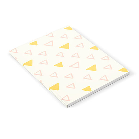 Avenie Triangles Pink and Yellow Notebook