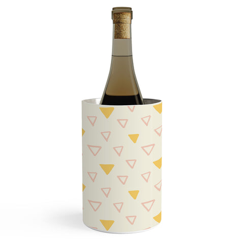 Avenie Triangles Pink and Yellow Wine Chiller