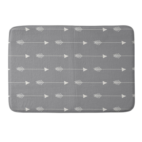 Avenie Tribal Arrows Grey Memory Foam Bath Mat
