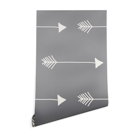 Avenie Tribal Arrows Grey Wallpaper