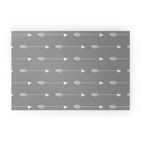 Avenie Tribal Arrows Grey Welcome Mat